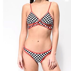 Zumiez Malibu Black &White Checkered Swimsuit